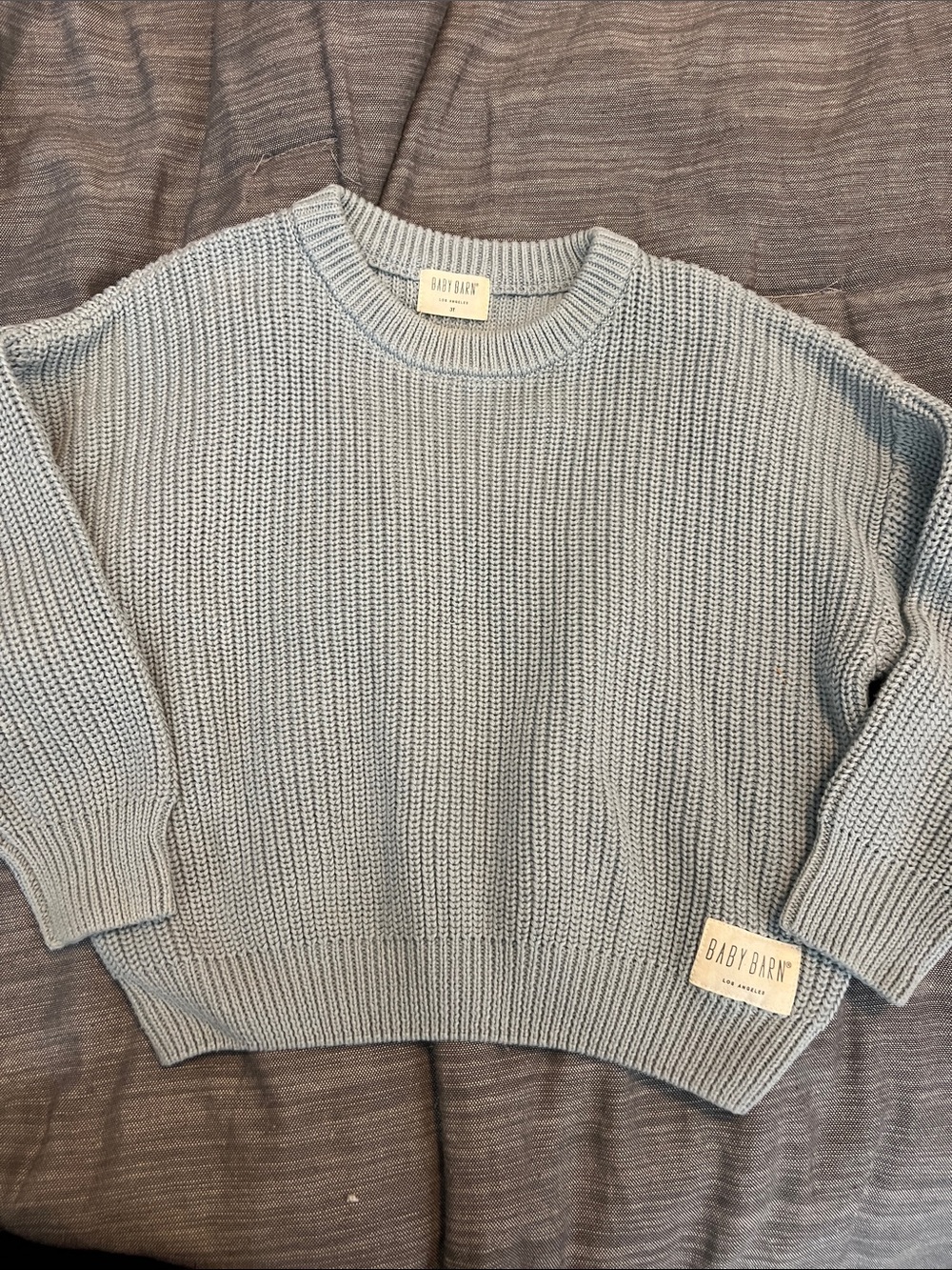 Baby Barn Light Blue Knit Crewneck Sweater